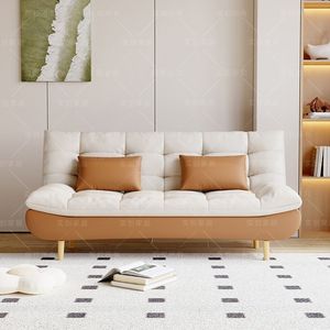 <b>Cream</b> Style <b>Sofa</b> Bed 2 Seater Multifunctional Foldable For Small Apartments Living Room Rental Use - Product Image 3