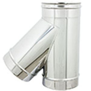 Support moderne en acier 135 pour tuyau de cheminée de 250 mm pour poêle, accessoires de salon extérieur, y compris capuchon de cheminée en bois - Product Image 1