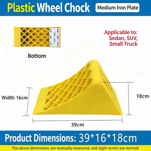 Cales de <span class=keywords><strong>roue</strong></span> robustes 39*16*19cm en plastique pour caravane, camping-car et <span class=keywords><strong>remorque</strong></span> – <span class=keywords><strong>Bloc</strong></span> de sécurité pour pneus - Product Image 3