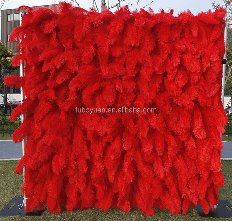 Mur de plumes rouges 4 #