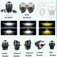 110Watt Tiga Warna 12V 24V 3 Inci Lampu Kabut Proyektor LED  Sorot Tinggi Rendah untuk Toyota Chr Hikari Ultra Aksesoris Mobil