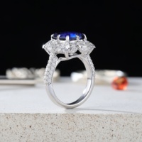 DEYIN européen et américain rétro Pigeon oeuf Moissanite S925 argent laboratoire cultivé rubis bague de mariage