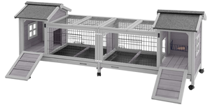 <span class=keywords><strong>Cage</strong></span> moderne en métal pour clapier et cochon d'Inde avec double maison et plateaux sans fuite pour le salon - Product Image 6