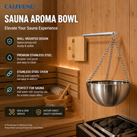 CAISHENG Sauna Aroma Schale Wandmontierte Edelstahl Ätherische Öle Schale für Saunaraum OEM ODM