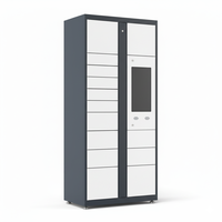 Casier à colis intelligent en acier assemblé pour écoles, dortoirs, immeubles d'appartements avec vérification mobile par code QR et PIN