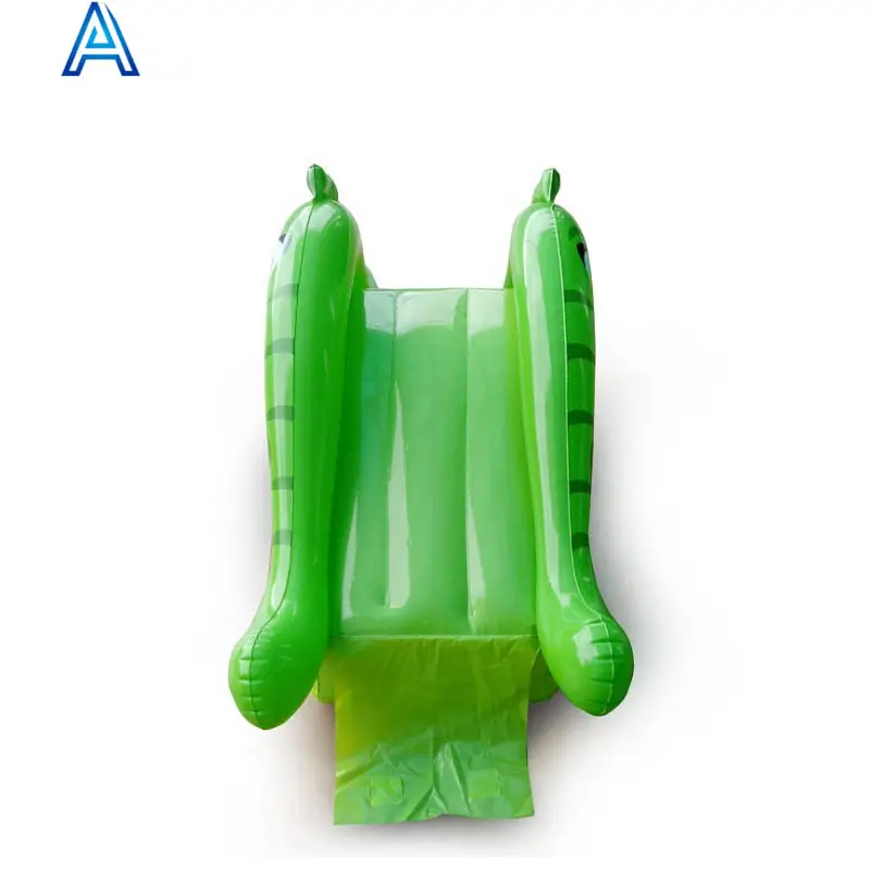 Kids' water fun eco-friendly environmental vinyl PVC air blow inflatable crocodile slide animal slide for water game toy
