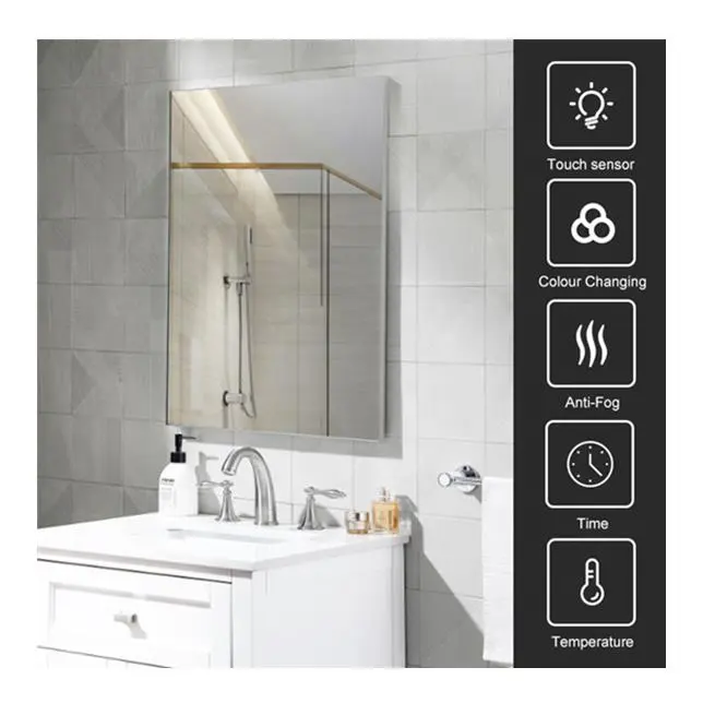 Espejo inteligente para baño Espejo de aumento LED Espejo de baño Pared de luz