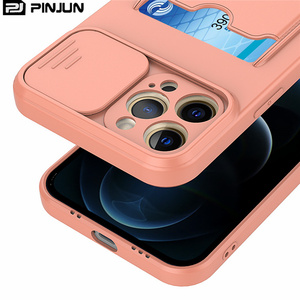 ใหม่เคสป้องกันเลนส์กล้องถ่ายรูปแบบสไลด์สำหรับ <span class=keywords><strong>iPhone</strong></span> 12 Pro Max เคสโทรศัพท์ที่ใส่การ์ดซิลิโคนสำหรับ <span class=keywords><strong>iPhone</strong></span> 11Pro Max 12 XR xxxs - Product Image 5