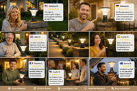 Lampes solaires pour allées, 3 CCT en option, lampes solaires d'extérieur pour jardin, allées, cour, aménagement paysager, décoratives