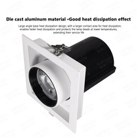 Spot encastré à prix d'usine, double anti-éblouissement, COB, pour hôtel et maison, 7W 10W 12W, downlight LED rotatif