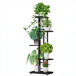 Metall-Pflanzenständer mit Mehrfach-Blumentopfhalter, Innen- und Außen-Pflanzenregal für Garten, Wohnzimmer, Balkon - Product Image 1