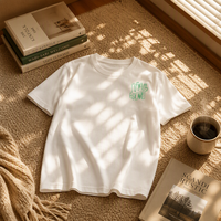 T-shirt décontracté pour femme, personnalisé, tricoté, écologique, coupe classique, imprimé dessin animé, 100% coton, séchage rapide, respirant