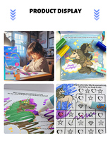 KHY Ensemble de livres de coloriage à l'encre magique pour tout-petits Livres à encre magique avec encre invisible et autocollants Ensemble de stylos marqueurs sans gâchis