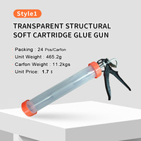 Pistolet à saucisses en aluminium sans soudure avec buses, pistolet à calfeutrer en aluminium pour joints de béton préfabriqué, outil pour pistolet à polymère MS
