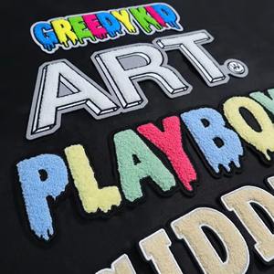 Muestra Gratuita Personalizada, Parches de Letras de Chenilla Bordados en 3D, Grandes, para Coser o Planchar en Ropa - Product Image 5