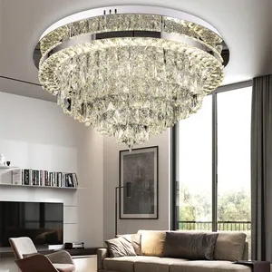 室内卧室客厅厨房现代装饰灯水晶玻璃可调光 LED 吊灯吸顶灯为家居装饰中国