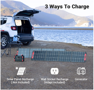 Solargenerator-Set 1200W, Tragbarer Solargenerator, Mobile Powerstation für den Außenbereich mit <span class=keywords><strong>200W</strong></span> Solarpanel - Product Image 4