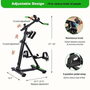 Nuevo Lanzamiento 2026: Mini Bicicleta <span class=keywords><strong>de</strong></span> Ejercicio Digital para Debajo del Escritorio, Ajustable para Brazos y Piernas, Ideal para Adultos Mayores - Product Image 4