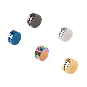 Fancy Good Quality Personality Manufacturers Stainless Steel Clip On Earrings Non Pierced Magnetic Unisex Stud Earrings