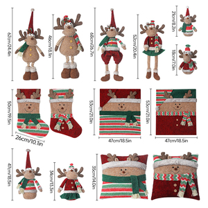 LINGKAI Hot Sale Non-woven Christmas Plush Toy Elk Christmas Plush Doll for <b>Xmas</b> Gifts Party Home Table Decor - Product Image 6