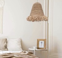 Forme de lampe de décoration moderne en raphia biologique