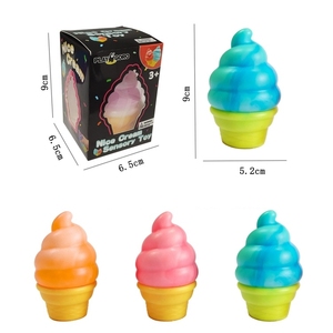Nouvel Arrivage Jouets Sensoriels à Presser en Forme de Crème Glacée, Jouets de Décompression à Pincer, Jouets Anti-Stress Sonores, Jouet Promotionnel - Product Image 1