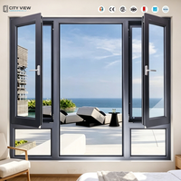 Ventana Abatible de Aluminio Serie 80 con Doble Acristalamiento, Aislamiento Térmico y Resistente al Viento para Casa