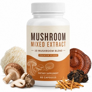 Soutien Immunitaire et Énergétique pour Adultes – 60 Capsules – Extrait Biologique Mixte de Champignons Crinière de Lion, Cordyceps et Reishi – Sans Gluten, Végétalien - Product Image 1