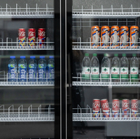 Promotion : Refroidisseur de bouteilles de vin, Vitrine réfrigérée pour bières avec ventilateur de refroidissement, Réfrigérateur pour bières, Congélateur, Réfrigérateur