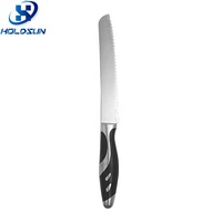 Couteau à pain dentelé de luxe de 8 pouces, style breveté Yangjiang, ultra-affûté, avec manche forgé en acier inoxydable et ABS