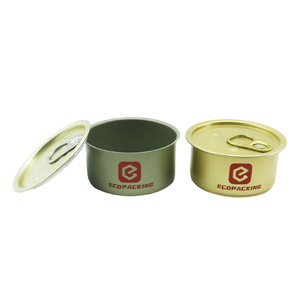 Boîtes <span class=keywords><strong>de</strong></span> conserve vides pour sardines, emballage en fer blanc, 2 pièces, avec anneau <span class=keywords><strong>de</strong></span> fermeture, forme ronde, sérigraphiées, pour thon, sardines et usage alimentaire - Product Image 2