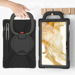 เคสแท็บเล็ตพลาสติกกันกระแทกขนาด11นิ้ว360หมุนได้สำหรับแท็บเล็ตซัมซุง <span class=keywords><strong>S7</strong></span> S8 S9 S9 <span class=keywords><strong>FE</strong></span> S10 <span class=keywords><strong>FE</strong></span> พร้อมสายคล้องไหล่ - Product Image 2