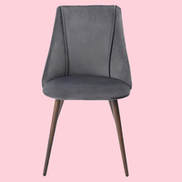 Ensemble de chaises de salle à manger nordiques, meubles de salle à manger de cuisine moderne de luxe, chaise de salle à manger en velours pour salle à manger, restaurant