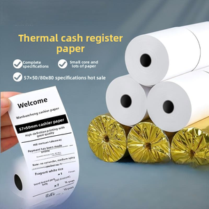 Papier d'impression d'étiquettes thermiques brillantes autocollantes thermosensibles pour la logistique transfrontalière, autocollant 100 80 60 40 <span class=keywords><strong>Code</strong></span>-barres - Product Image 3