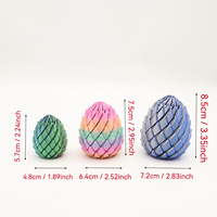 Juguetes de Huevo de Cristal Flexibles Impresos en 3D Vashine, Huevo de Dragón Deformable para Aliviar el Estrés, Figuras Decorativas para el Hogar Impresas en 3D