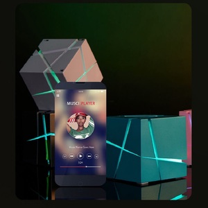 Loa Bluetooth Cube AI - Hiển thị ánh sáng RGB thông minh với âm trầm, hộp nhạc không dây mini hỗ trợ thẻ TF, điều khiển bằng giọng nói, ý tưởng quà tặng - Product Image 2