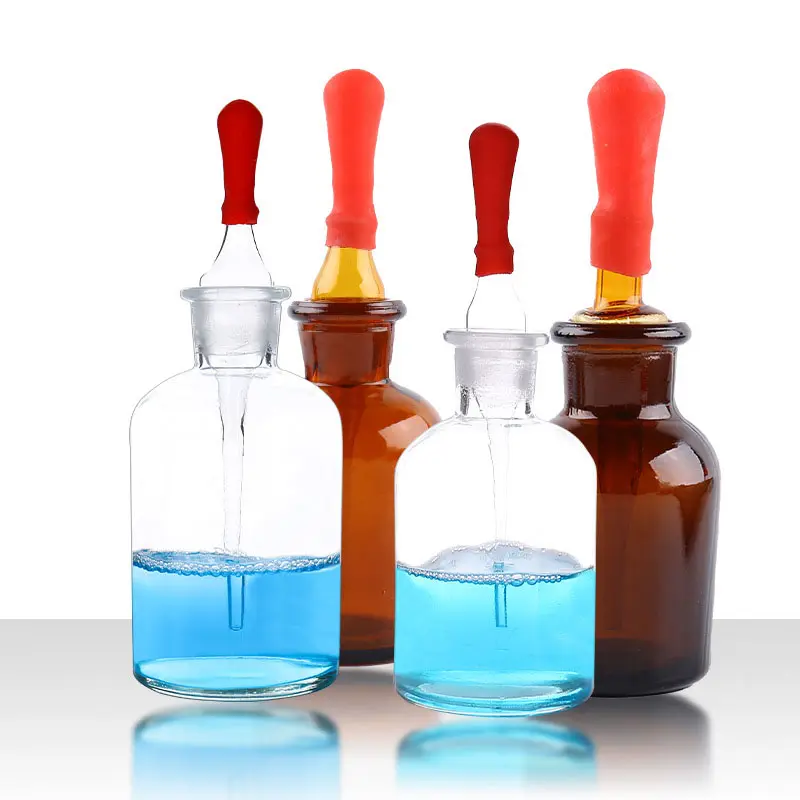 30Ml 60Ml 125Ml Laboratorium Reagens Glazen Druppelaar Fles Amber Glazen Fles Voor Experimentele Apparatuur 120Ml Transparante Fles
