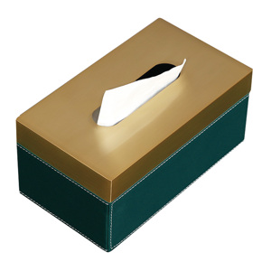 Boîte à mouchoirs en <span class=keywords><strong>cuir</strong></span> de luxe <span class=keywords><strong>mouchoir</strong></span> de bureau organisateur de papier boîte de couverture mouchoirs distributeur de mouchoirs porte-serviettes étui de couverture - Product Image 2