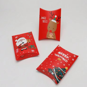 Cheap Customized Paper <strong>Pillow</strong> Personalized Merry <strong>Christmas</strong> Chocolate Candy Box Packaging for Gifts - Product Image 1