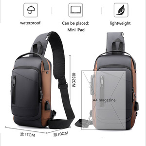 กระเป๋าคาดอกแฟชั่นผู้ชาย PU กันน้ำ ดีไซน์ล้ำสมัย พร้อมซิปปิด - Product Image 2