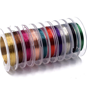 Matériel <span class=keywords><strong>de</strong></span> pêche à la mouche, nylon, cuivre, couleurs assorties, 0.3MM, 10 pièces, livraison gratuite - Product Image 5
