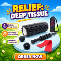 Ensemble de rouleaux en mousse personnalisés avec logo MR pour le yoga, les exercices, le massage musculaire, bâton de massage et ballon, bande de résistance
