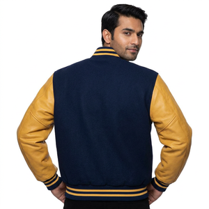 Top Products Baseball Sports Wears Varsity Jacket Letterman <b>Wool</b> Body and <b>Red</b> Leather Sleeve Jacket For Men - Product Image 1