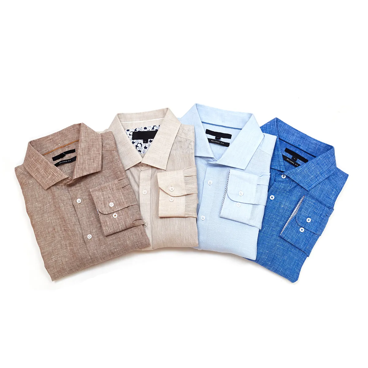 Men's Linen Shirt Men's Spring Long Sleeve Linen Long Sleeve Casual Breathable Shirts Style Shirts