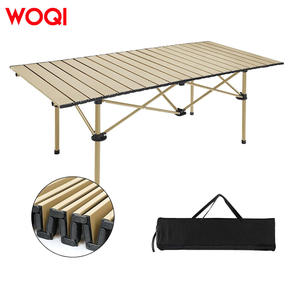 Mesa Plegable para Acampar WOQI, Mesa Rectangular de Aluminio para 6 Personas, Portátil para Exteriores con Tapas Antideslizantes para las Patas - Product Image 4
