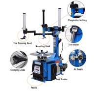 Ensemble démonte-pneus et équilibreuse de roues, moteur portable mobile, multi-tension, adapté pour garage domestique