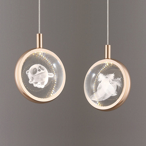 Offre Spéciale luxe créatif Simple cristal <span class=keywords><strong>petit</strong></span> rond acrylique Led suspendu éclairage cercle lustres lampes suspendues lampes modernes - Product Image 4