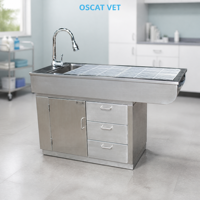 Table d'examen vétérinaire multifonctionnelle OSCAT ET-9, équipement vétérinaire, acier inoxydable 304, table d'examen pour animaux de compagnie pour usage clinique