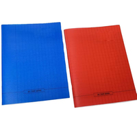Cahier d'exercices scolaire, cahier de composition, cahier de travail, reliure à agrafes personnalisée, couverture en PP couleur, A5, 192 pages, lignes Seyes françaises
