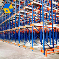 Système de rayonnage d'entrepôt de stockage automatique économe en énergie Supports industriels Rayonnage de navettes radio à palettes avec navettes bidirectionnelles pour voitures